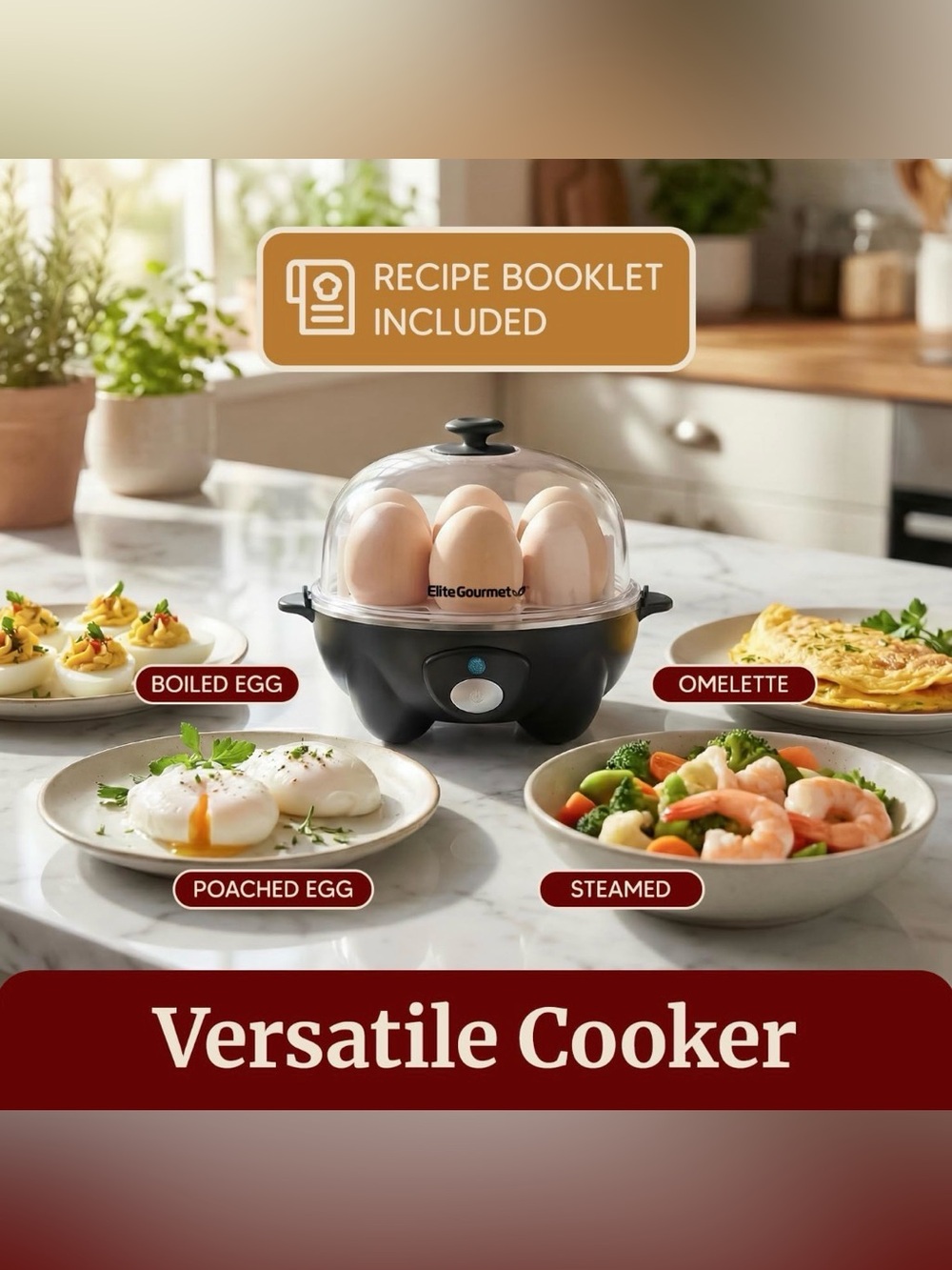 Elite Gourmet Easy Egg Cooker & Food Steamer - New in Box - Picture 2 of 7